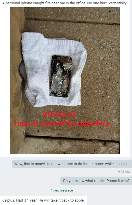 Burnt iPhone 6s
